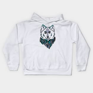 Aqua Wolf Kids Hoodie